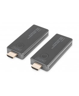 Digitus DS-55323 AV pagarinātājs Audio/video raidītājs un uztvērējs Melns, Sudrabs