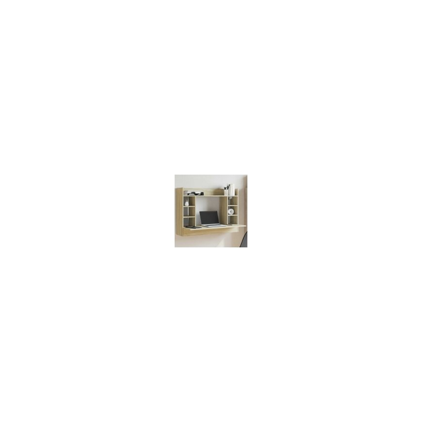 Home4You Writing Desk HARPER 100x49.5xA85 cm, ash/black color – 2