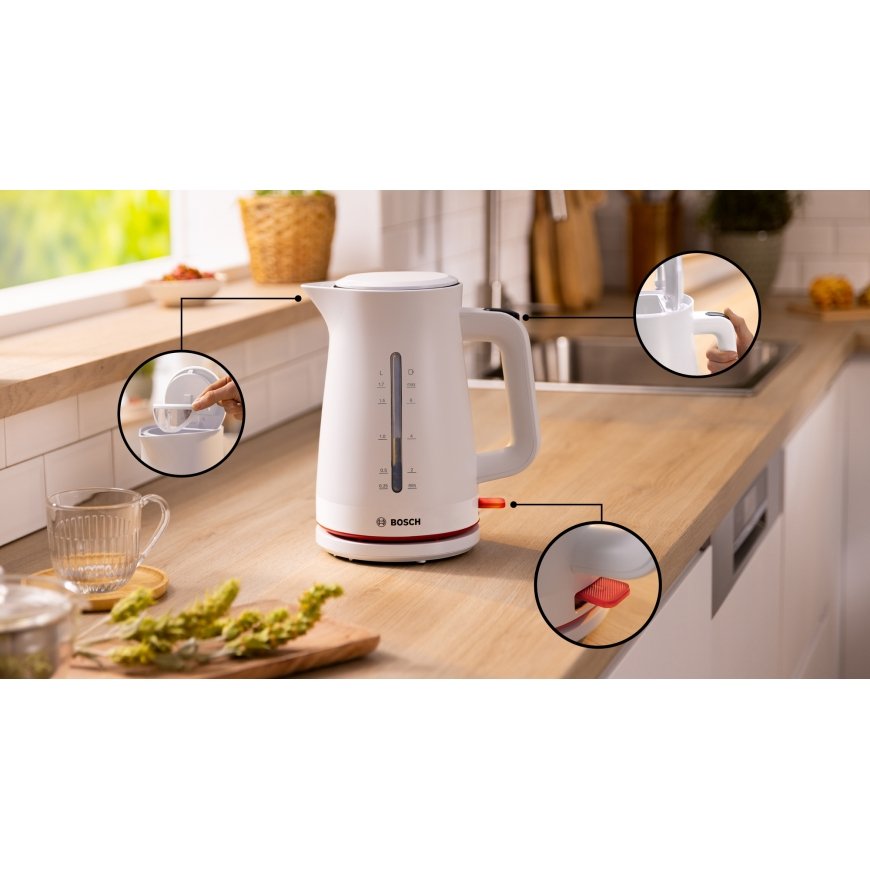Bosch TWK3M121 elektrikann 1,7 l 2400 W Valge – 2