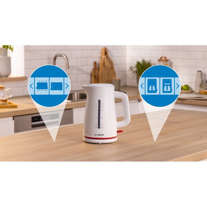 Bosch TWK3M121 electric kettle 1.7 L 2400 W White – 3