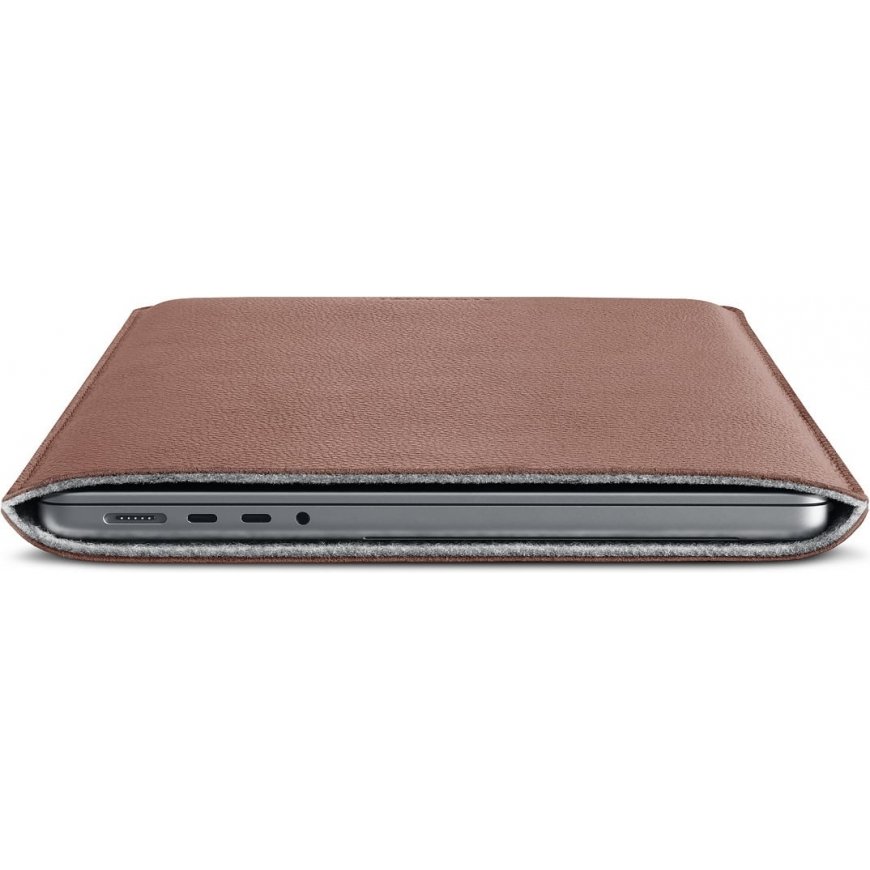 Woolnut Leather Sleeve - aizsargapvalks 14" MacBook Pro, konjaks – 5