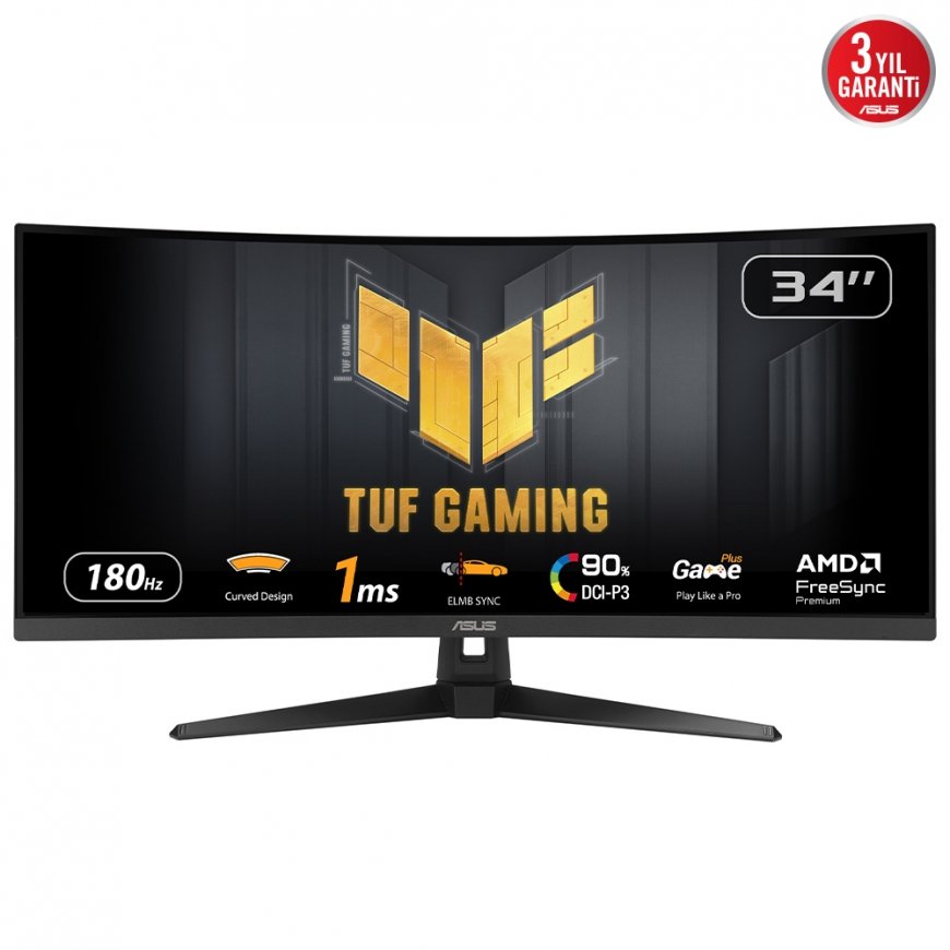 ASUS TUF Gaming VG34VQ3B монитор для ПК 86,4 cm (34") 3440 x 1440 пикселей UltraWide Quad HD LED Чер