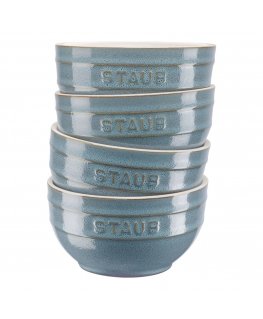 Staub Ceramique Kulhosetti 0,4 L Pyöreä Keraaminen Turkoosi 4 kpl