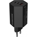 CANYON charger HEXAGON 65 GaN 65W 2xPD 1xQC EU Black CANYON charger HEXAGON 65 GaN 65W 2xPD 1xQC EU Black