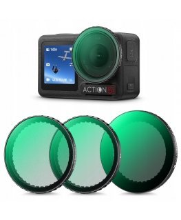 K&F Suodatinsetti 3in1 Pl + Nd2-32 + Musta Diffuusio 1/4, suunniteltu Dji Osmo Action 3 4 5 Pro / Sku.2360