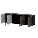 Cama 4D CORTINA chest of drawers 200x40x81 black/walnut Cama 4D CORTINA chest of drawers 200x40x81 black/walnut