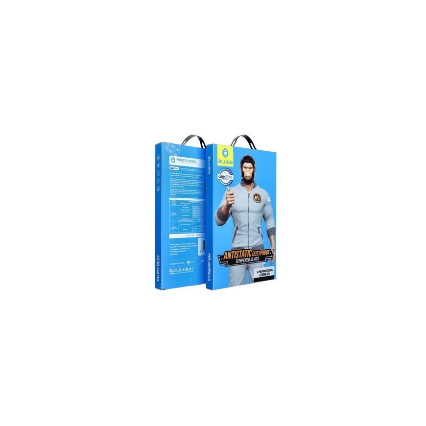 Blueo LCD aizsargstikls 5D Mr. Monkey Glass (Strong Lite) Samsung S936 S25 Plus melns