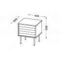 Cama CORTINA 490316 naktinis staliukas / staliukas prie lovos Juoda, Riešutmedžio Cama CORTINA 490316 naktinis staliukas / staliukas prie lovos Juoda, Riešutmedžio