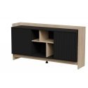 Cama PORTO 2D komoda 150x38x77 ąžuolas/juoda Cama PORTO 2D komoda 150x38x77 ąžuolas/juoda