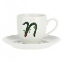 LA PORCELLANA BIANCA SOLOTUA Tass ja taldrik 90 ml, Muster N LA PORCELLANA BIANCA SOLOTUA Tass ja taldrik 90 ml, Muster N