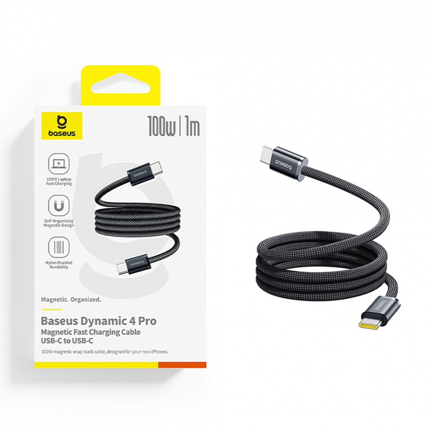 Baseus Dynamic 4 Pro Fast USB-C Cable - USB-C 100W 1m - Black – 4