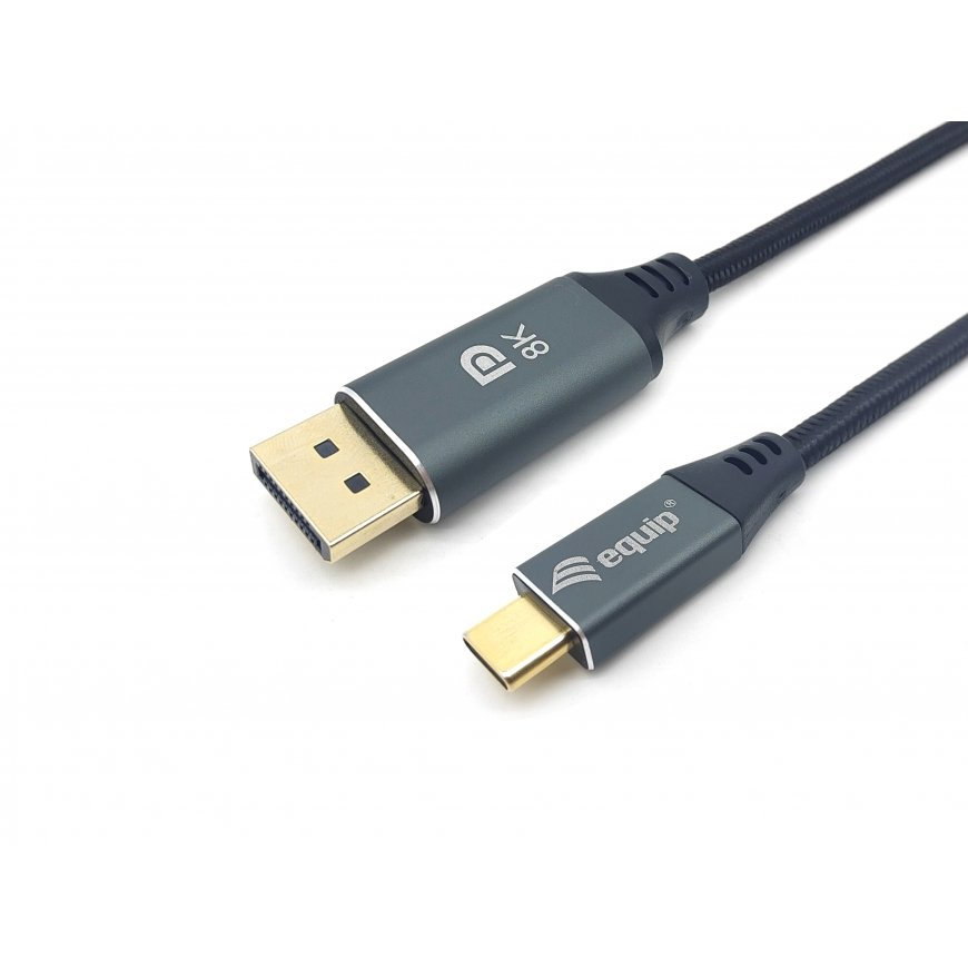Equip 133422 vaizdo kabelio adapteris 2 m C tipo USB DisplayPort Pilka