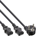 InLine 16657F toitekaabel Must 5 m Pistikupesa tüüp F 2 x C13 pistikut