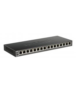 D-Link DGS-1016S tinklo komutatorius Ne-valdomas Gigabit Ethernet (10/100/1000) Juoda