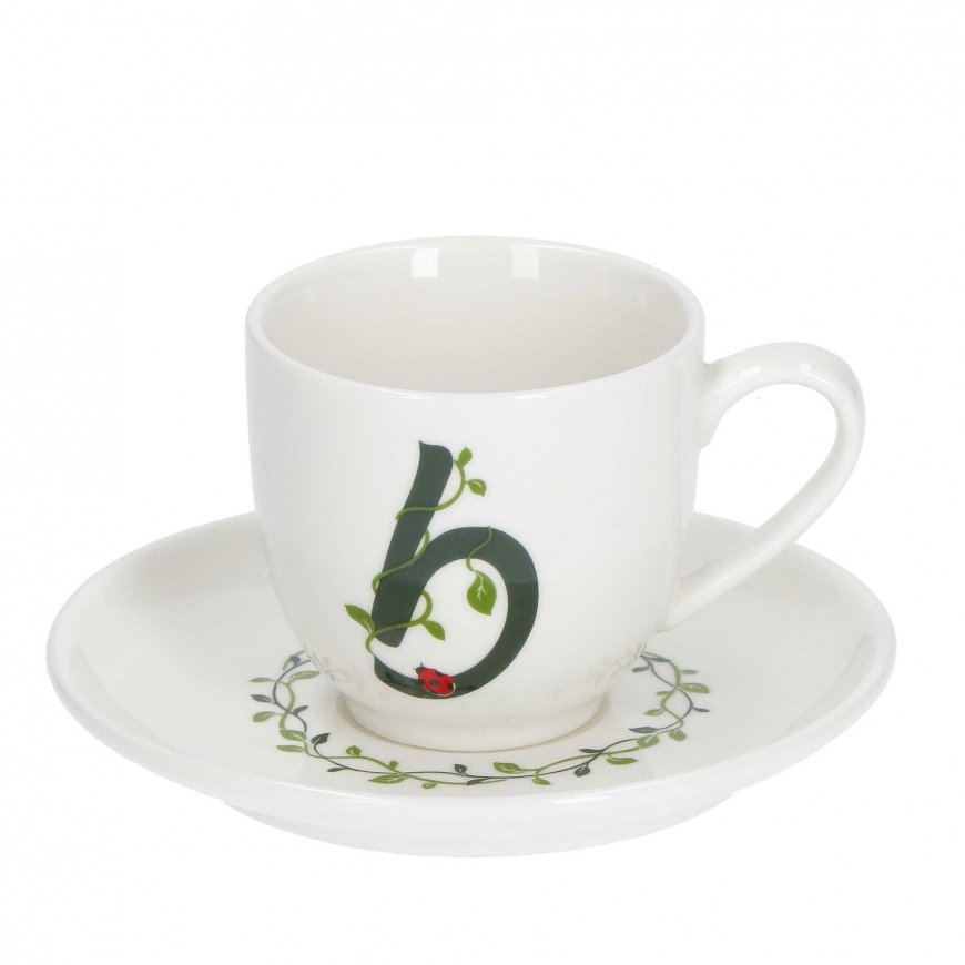 LA PORCELLANA BIANCA SOLOTUA Tassi ja taldrik 90 ml, kujundus B