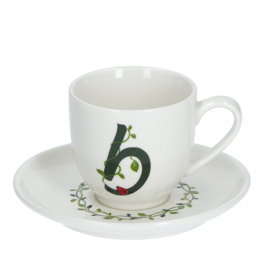 WHITE PORCELAIN SOLOTUA Cup and Saucer 90 ml, design B – 2
