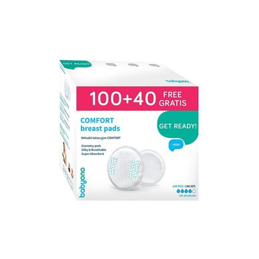BabyOno liemenėlės įdėklai COMFORT, 140 vnt. – 2