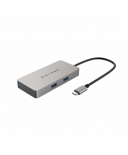HYPER HDMB2 хаб-разветвитель USB 3.2 Gen 1 (3.1 Gen 1) Type-C 5000 Мбит/с Нержавеющая сталь