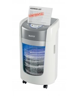 Leitz IQ OptiMax Home Office 225 Micro Cut Paper Shredder Security P5 15L - White