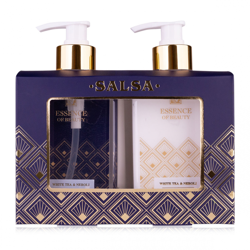 ACCENTRA Bath Set ESSENCE OF BEAUTY in a heart-shaped gift box SALSA collection