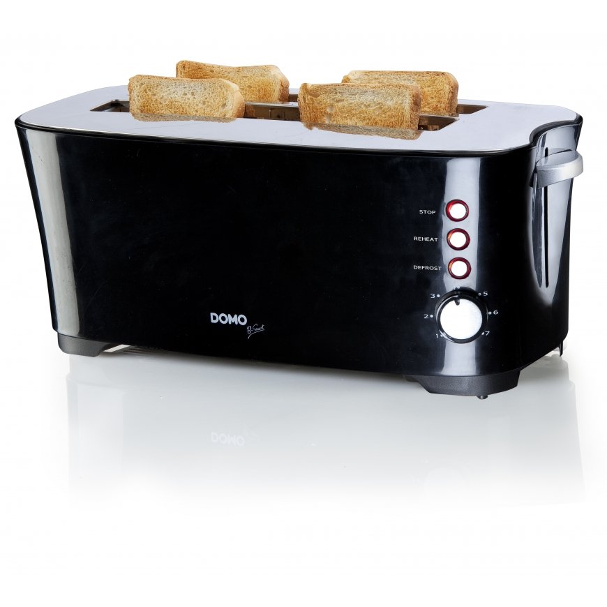 Domo DO961T tosteris 7 4 šķēle (-s) 1350 W Melns – 2