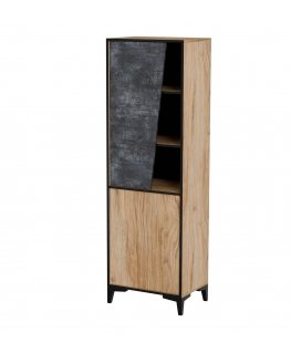 Cama 2D knygų spinta OVO 50x38xH182,5 ąžuolas/betonas