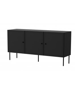 Cama 3D komoda PALAZZO BIS 151x40x75 matinės juodos spalvos