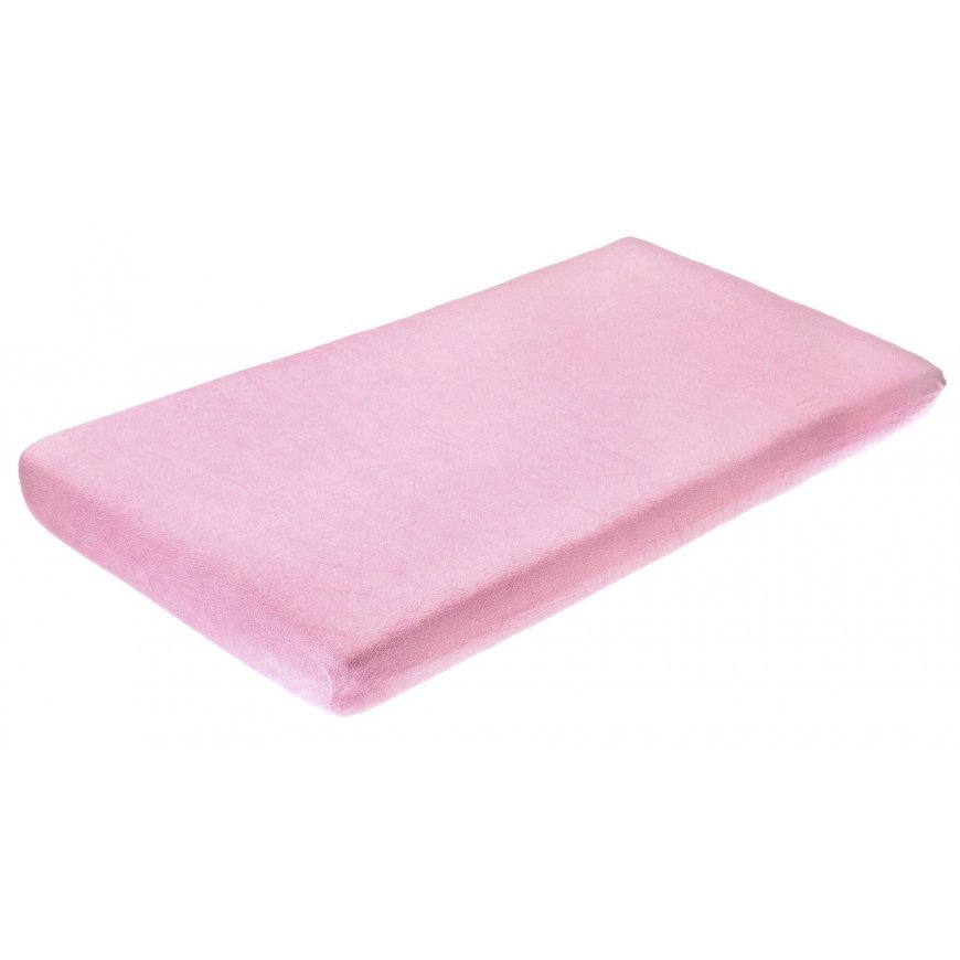 Sensillo waterproof fitted sheet with elastic, pink, 120*60, 2153