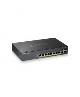 Zyxel GS2220-10HP-EU0101F tinklo komutatorius Valdomas L2 Gigabit Ethernet (10/100/1000) Maitinimas per Eternetą (PoE) Juoda