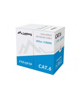 Lanberg LCS6-11CU-0305-S tinklo kabelis Pilka 305 m Cat6 SF/UTP (S-FTP)