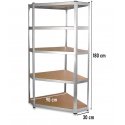 Topeshop REGAŁ GC9030 стеллаж для садовых инструментов Отдельностоящий/монтаж на стену Оцинкованная Topeshop REGAŁ GC9030 стеллаж для садовых инструментов Отдельностоящий/монтаж на стену Оцинкованная
