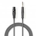 Nedis COTH15110GY15 audio cable 1.5 m XLR (3-pin) 6.35mm Grey Nedis COTH15110GY15 audio cable 1.5 m XLR (3-pin) 6.35mm Grey