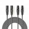 Nedis COTH15030GY15 audiokaabel 1,5 m 2 x XLR (3-pin) Hall Nedis COTH15030GY15 audiokaabel 1,5 m 2 x XLR (3-pin) Hall