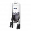 Nedis COTH15030GY15 audiokaapeli 1,5 m 2 x XLR (3-pin) Harmaa Nedis COTH15030GY15 audiokaapeli 1,5 m 2 x XLR (3-pin) Harmaa