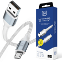 3mk Hyper Cable N-SERIES USB-A | MicroUSB 1m 5V|2.4A 12W | white 3mk Hyper Cable N-SERIES USB-A | MicroUSB 1m 5V|2.4A 12W | white