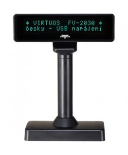 Virtuos VFD Client Display Virtuos FV-2030B 2x20 9mm, USB, Black
