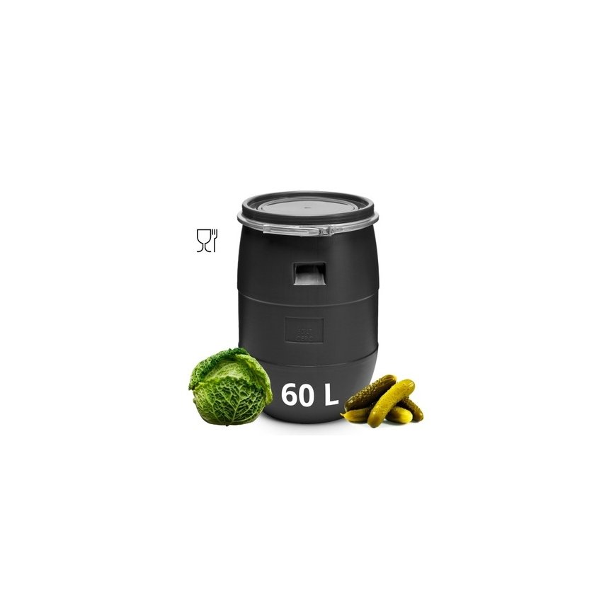 Beczkopol Steel Metal Barrel TH 60L, Plugs 2 and 3/4 - BLACK – 2