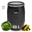 Beczkopol Steel Metal Barrel TH 60L, Plugs 2 and 3/4 - BLACK Beczkopol Steel Metal Barrel TH 60L, Plugs 2 and 3/4 - BLACK