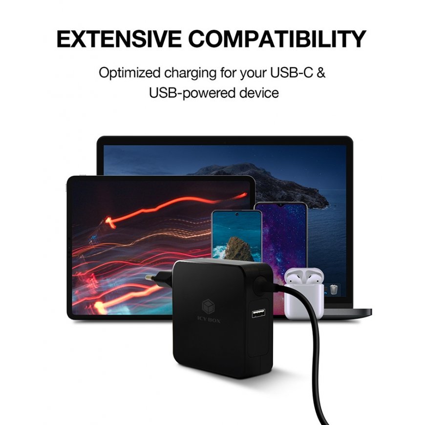 ICY BOX IB-PS101-PD Laptop, Smartphone, Tablet Black AC Indoor – 5