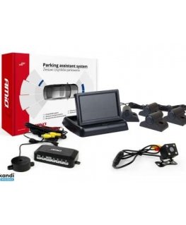 Amio Parkēšanas sensora komplekts tft02 4,3 collas ar kameru hd-315-led 4 sensoriem melns kravas auto