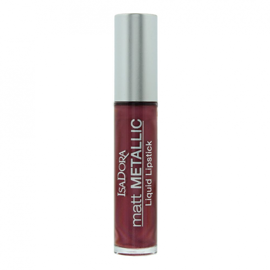 IsaDora, Matt Metallic, Liquid Lipstick, 83, Burgundy Bite, 7 ml