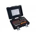 1/4" and 3/8" 6-point socket set with ratchet, 51 pieces. BAHCO [S51MC3H]