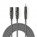 Nedis COTH15310GY30 garso kabelis 3 m 2 x XLR (3-pin) Pilka Nedis COTH15310GY30 garso kabelis 3 m 2 x XLR (3-pin) Pilka