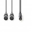 Nedis COTH15310GY30 audiokaapeli 3 m 2 x XLR (3-pin) Harmaa Nedis COTH15310GY30 audiokaapeli 3 m 2 x XLR (3-pin) Harmaa