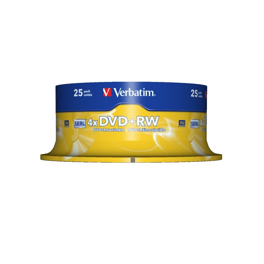 Verbatim DVD+RW Matt Silver 4,7 GB 25 kpl – 2