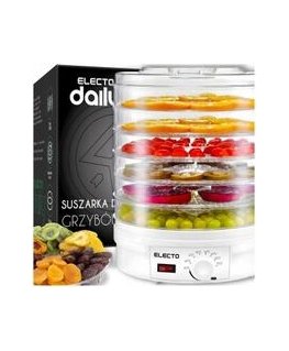 Extralink Pradžia | Seene, puuvilja, köögiviljad, ürdid kuivatamiseks | 500 W + 5 sõela, 27 cm, valge