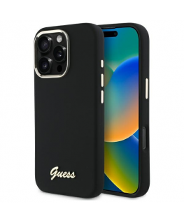 Guess GUHCP16LSMBSLK iPhone 16 Pro 6.3" black hardcase Silicone
