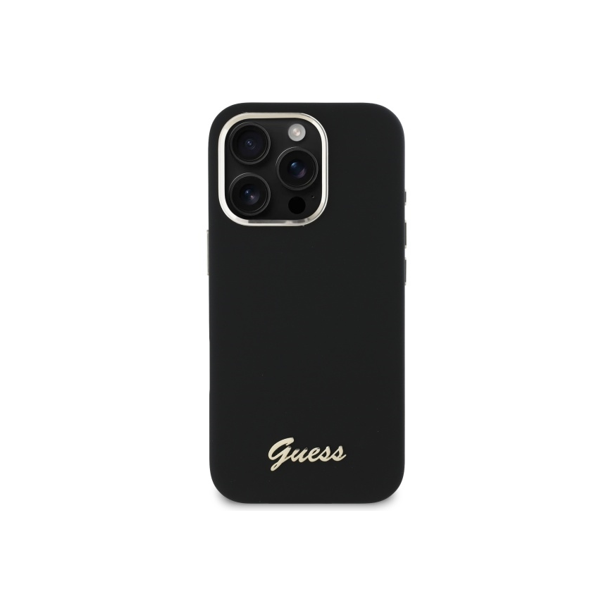 Guess GUHCP16LSMBSLK iPhone 16 Pro 6.3" black hardcase Silicone – 3