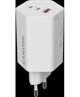 CANYON charger HEXAGON 65 GaN 65W 2xPD 1xQC EU White