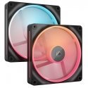 Corsair iCUE LINK LX140-R RGB Datora korpusam Ventilators 14 cm Melns 2 pcs Corsair iCUE LINK LX140-R RGB Datora korpusam Ventilators 14 cm Melns 2 pcs